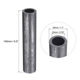 QUARKZMAN Graphite Tube Graphite Stirring Rod Melting Pot Stirring Rod 5.5 Inch Length 1.1 Inch Outer Diameter for Stirring Liquid Metals, Melting, Casting, Pack of 2