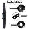BALAVA 8 Inch Boat Cleats,Electrophoretic Coated Black Dock Cleats, Rope