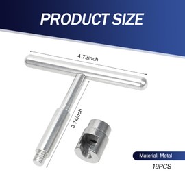 pinflaw 19 PCS Car Dent Repair Puller, 4.72" x 3.74" Body Collision Repair T-Shaped Puller Dent Separator Suction Cup Puller Kit, Paintless Hail Damage Repair Parts, for Most Cars (Blue & Silver)