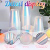 50 Pcs Frosted Plastic Cups, 12 OZ Thickened Disposable Iridescent