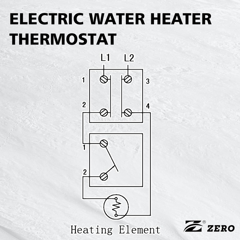 Zero KST202 Single Element Electric Thermostat,Water Heater Thermostat,Single Throw，UL Certification,Black
