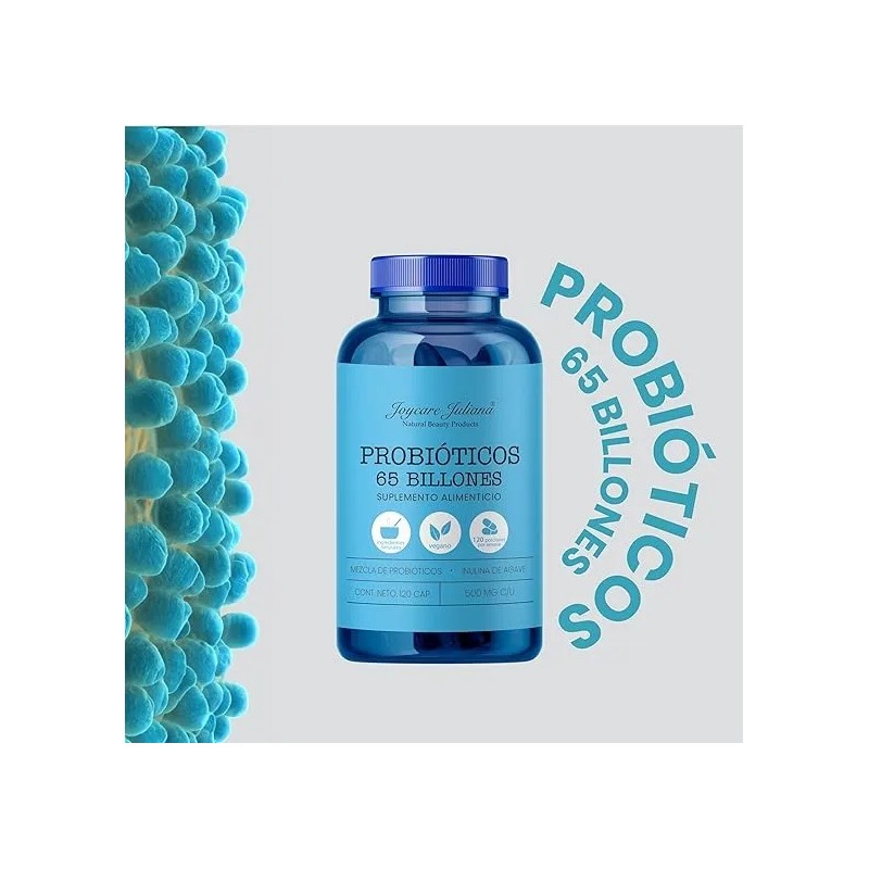 Probióticos 65 Billones, 120 Cápsulas, Joycare Juliana Sin Sabor