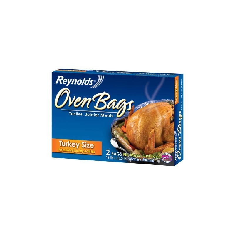 Reynolds Turkey Size Oven Bags, 2 ct Plastic (FOR MEATS