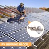 Pack of 6 Earth Clamp Aluminium, FUKPO Solar Panel Bracket