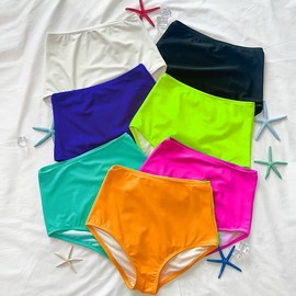 Women's Plus Size High Waist Modest Boxer Swim Shorts XL/Neon Green 5ea