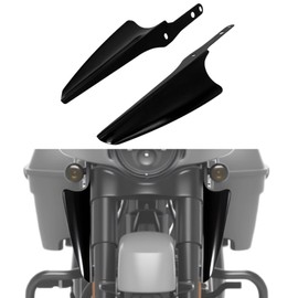 AC-MTORC Front Fork Mount Wind Deflectors Windshield for Harley Touring Road King Street Glide Electra Glide FLHT FLHR FLHX 1995-2022 (Black)