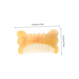 Beavorty Thickened Fine Tooth Horn Comb for Women Handmade Carved Scalp Massage Tool Static Detangle Comb for Long Hair Portable Professional Hair Care Accessory