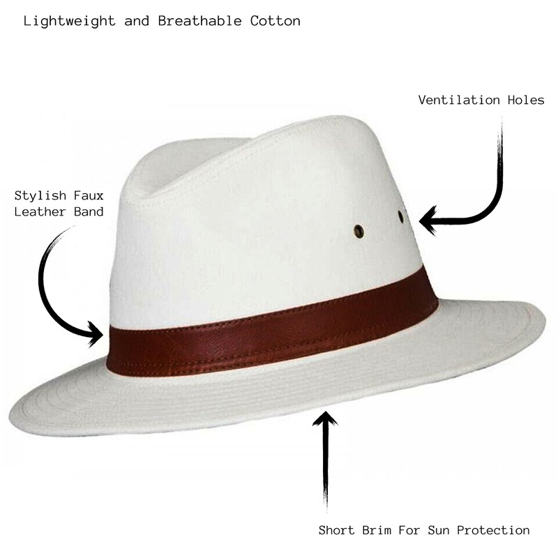 The Hat Company Mens Cotton Fedora A232 , Small 57cm,