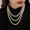 Long Pearl Necklace for Women Multi Strand Layered Pearl Necklaces