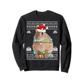 Bunny Rabbit Xmas Lights Ugly Christmas Sweater Pajamas Sweatshirt