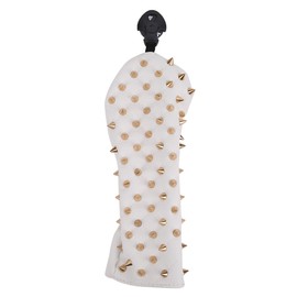 Rivet Wooden Club Protection Headcover Unique PU Waterproof Golf Putter Cover SuppliesS White