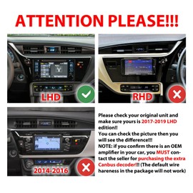 for Toyota Corolla 2017-2019（LHD） CarPlay Android Auto Navigation Stereo GPS Radio Reverse Camera Display 9" IPS Touchscreen Headunit Tablet Pad Media Player, if Applicable Quad Core 2G+32G