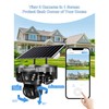Solar Security Camera Outdoor Wireless, Triple Lens PTZ Camera, 360°
