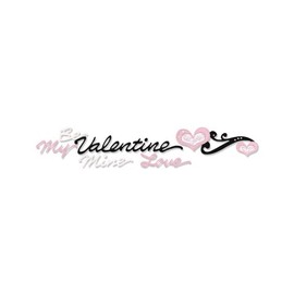 Sizzix Sizzlits Decorative Scrapbooking Strip Die Cut, Valentine Phrases with Hearts