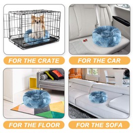 NOYAL Donut Dog Cat Bed, Soft Plush Pet Cushion, Waterproof Machine Washable Self-Warming Pet Bed - Improved Sleep for Cats Small Medium Dogs