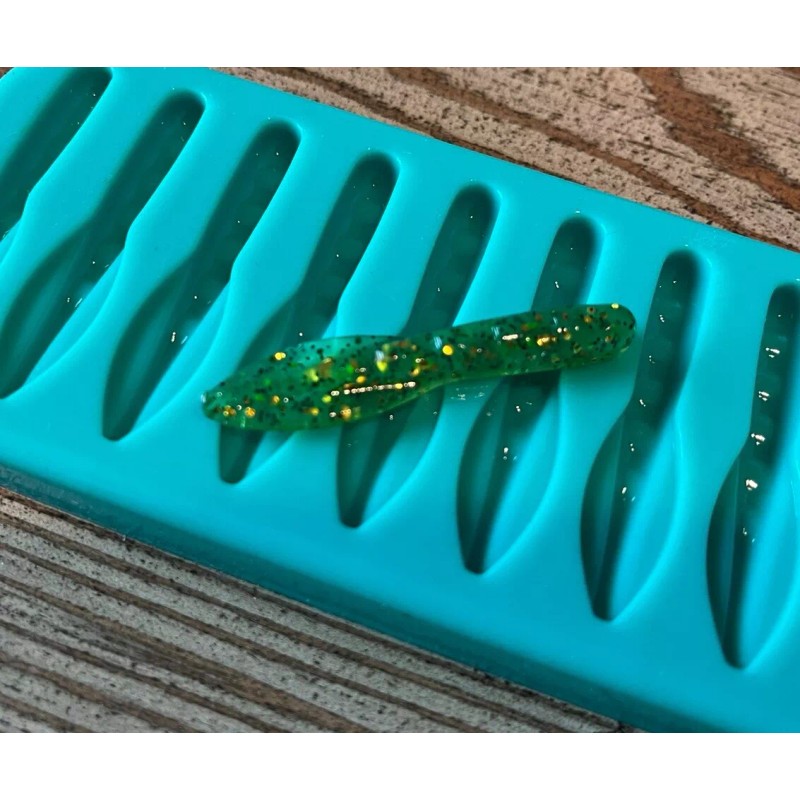 BRX Soft Plastic Bait Mold, 2 Inch Reaper Leech, panfish,