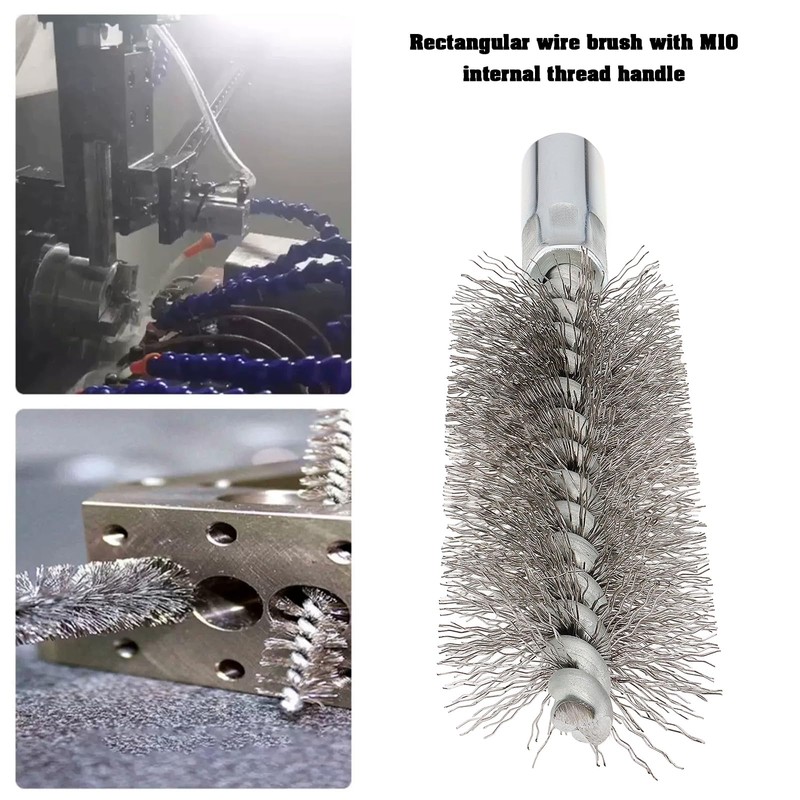 Create idea 20x30mm Rectangular Steel Wire Brush with M10 Internal
