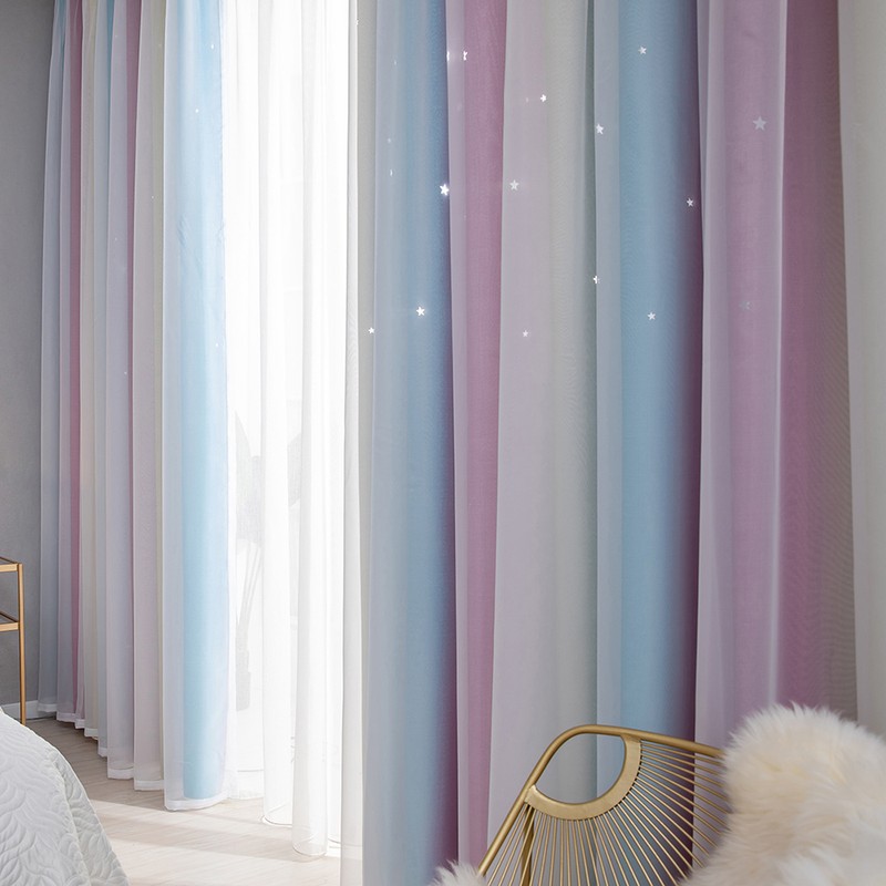 Star Curtains Stars Blackout Curtains for Kids Girls Bedroom Living