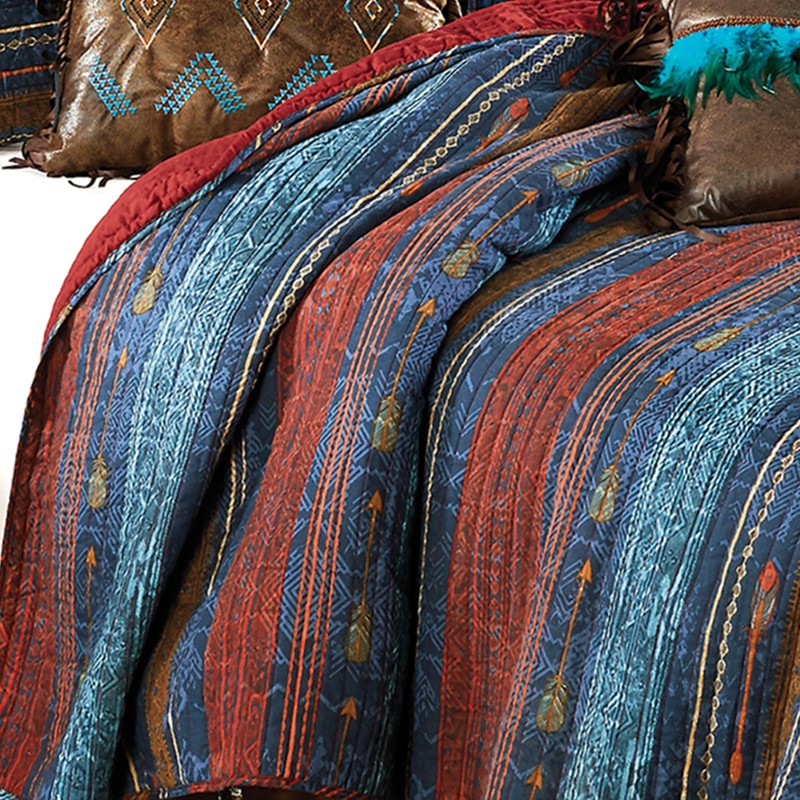 BLACK FOREST DECOR Sunset Arrows Queen Quilt Set - Cotton