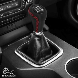 DREAMIZER Car Gear Knob, Universal Black Car Gear Lever, 5 Speed Manual Shift Knob Automotive Gear Knob Shifter Lever with 4 Adapters 8 mm 10 mm 11 mm 12 mm