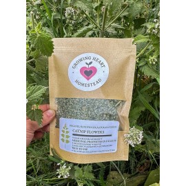 Growing Heart Homestead All Natural CATNIP Garden Picked, Grown with LOVE .25 oz Cat Treat and Medicinal