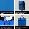 Blue,Rear Trunk Organizer Storage Box Bin Cooler Bag Collapsible Car