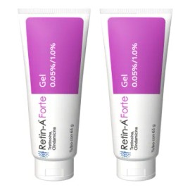Retín-a Forte 0.05%/1.0% (rosa) Gel Acné Arrugas Estrías 2pz Todo Tipo De Piel Día/noche