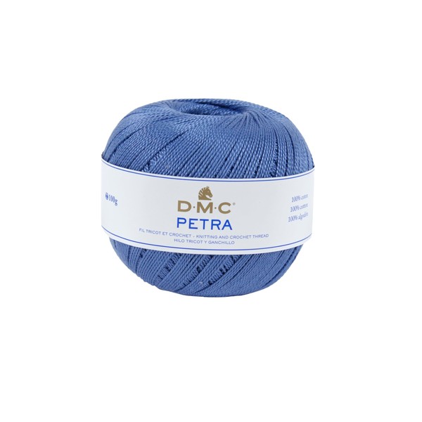 DMC Fil Petra, 100% Coton, Bleu, Taille 5