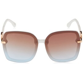 Jessica Simpson Women's J6112 Oversized Square Sunglasses with 100% Uv Protection. Glam Gifts for Her, 64 Mm, White