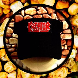 KREATOR ROCK BAND GOLF AND TENNIS SUN VISORS BLACK HAT ADJUSTABLE BACK
