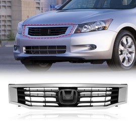 BXZ Front Upper Bumper Grille Chrome Grill For Honda Accord Sedan 2008 2009 2010 HO1200222