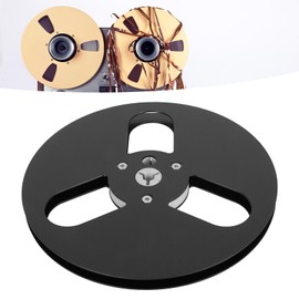 1/4 7 Inch Empty Tape Spool, 3 Holes, Universal Wind Resistance, Open Roll, Tape Rewind Spool, Open Roll, Tape Reel for Recording for Nab (Black)