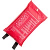 Tiardey Universal Fire Blanket,Large,Quick Unfolding with Loops,1 x 1 m