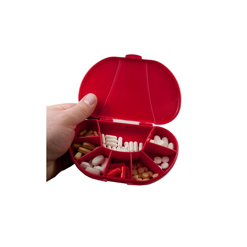 GMS Large Travel Size 8 Compartment Pill Organizer, Holds up