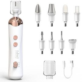 Juego de limas de uñas eléctricas inalámbricas, máquina de taladro eléctrico portátil, kit profesional de pedicura de manicura, herramienta de cuidado