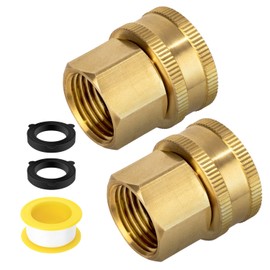 Enoch's Land Brass Garden Hose Fittings Connectors Adapter,Female 3/4" GHT to Female 1/2" NPT