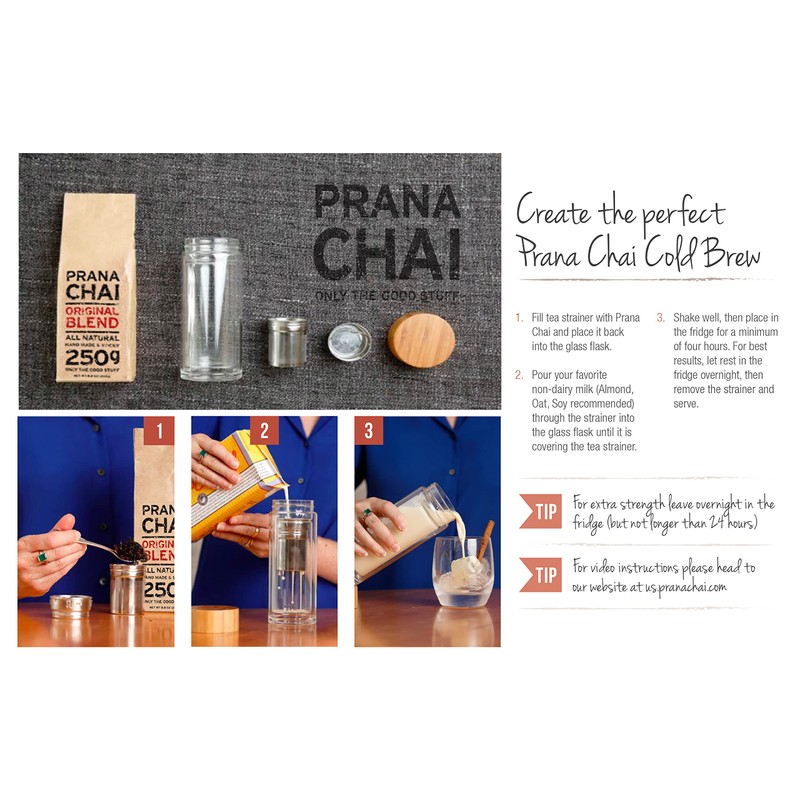 Prana Chai 3 Flavor Sampler - Masala Original Chair, Turmeric
