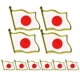 10pcs Japan Flag Badge Metal Enamel Lapel Pin Brooch National Badge