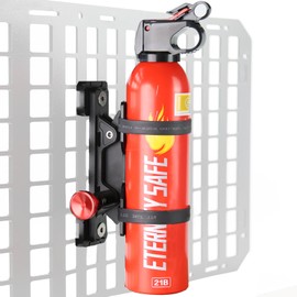 ZHILXN MOLLE Panel Fire Extinguisher Mount Kit-Quick Release Car Fire Extinguisher Mount Bracket for 1-2in Tactical Rigid MOLLE Panel Holes.Fire Extinguisher Holder Fits MOLLE Panels Accessories for Vehicle.