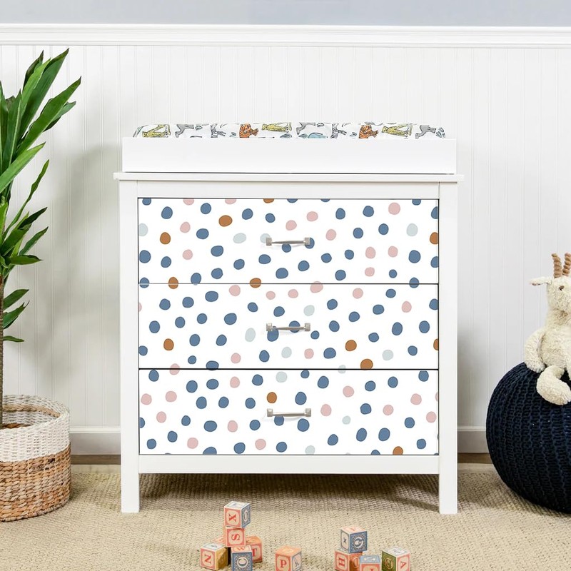 HAOKHOME Shelf Liner and Cabinet Liner Boho Polka Dots, Self-Adhesive