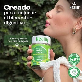 Probióticos En Gomitas Sin Azúcar  Fibra Inulina y Lactobacilos HEALLY                                                                                