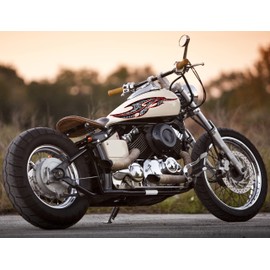 Turbocharged Crotch Rocket Wrap, Turbines Bike Vinyl, Street Legal Chopper Graphics, 3D Graphics of a Motorcycle Sticker (18x60)