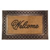 Northlight Gold and Natural Coir Rectangular Welcome Doormat 23" x