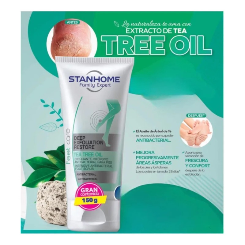 Exfoliante Pies Intensivo Mal Olor Hongos Stanhome Pack Mentol