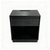 Night Stand with Charging Station, 23 Inch Tall Fluted Modern