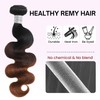 ANMETAN 10A Chestnut Brown Ombre Body Wave Bundle Human Hair