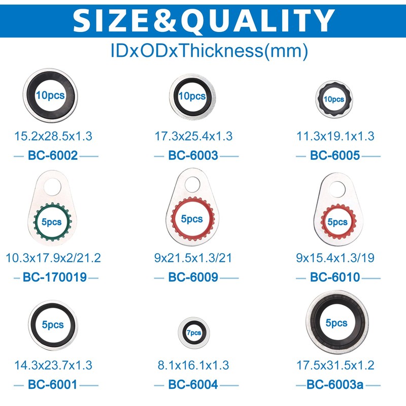 Easily 4 Set Car A/C Valve Core R134a Kit, 9