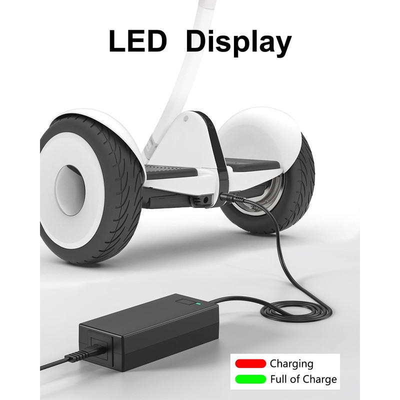 VHBW 63V Charger Compatible with Segway Ninebot Charger 4 Prong