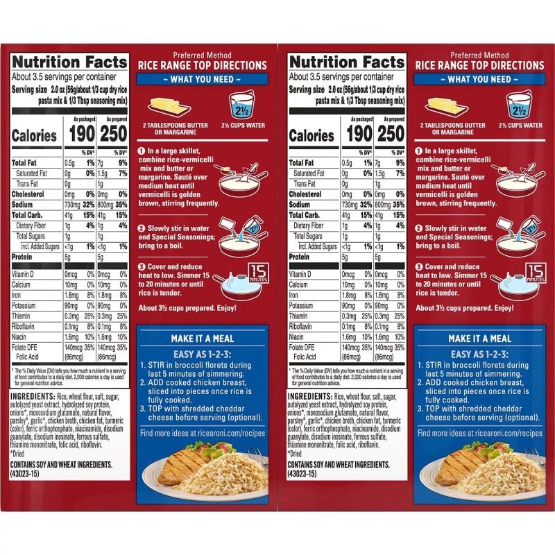 Rice-A-Roni Rice & Vermicelli Mix, Chicken, 6.09oz., 6ct.