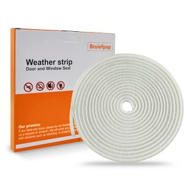 Bruiefpap 39.4FT Weather Stripping for Doors and Windows, Self-Adhesive Window Insulation for Winter, Weatherstrip for Draft Stopper, Soundproofing, Dustproof, 0.35'' Wide x 0.35'' Thick, White